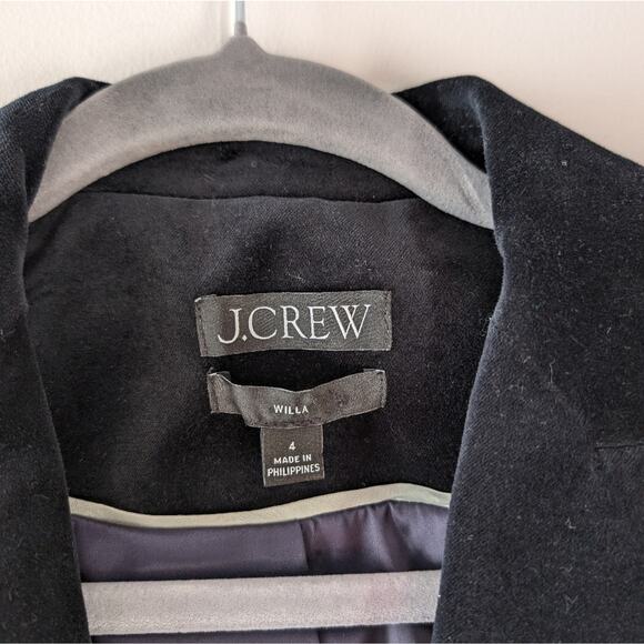 J.Crew Velvet Willa Black/Navy Blazer, size 4 - Picture 4 of 11